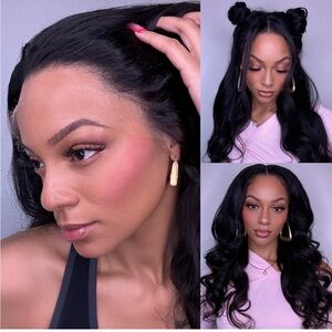 HD Lace Wig 250% Density 13x4 Full Frontal Pre Plucked Human Hair Wig 18 Inch